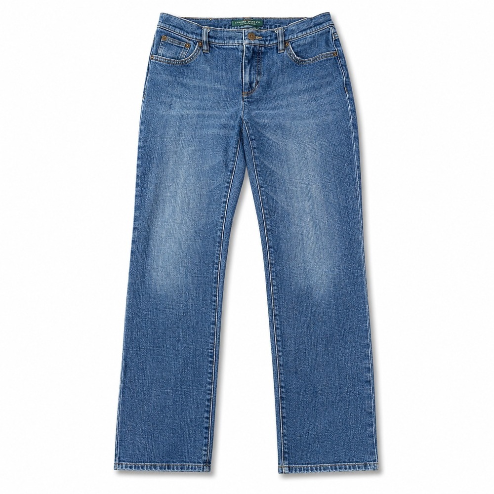 Lauren Jeans Co‎ Ralph Lauren Classic Straight Jeans Womens Size 4 Blue Stretch